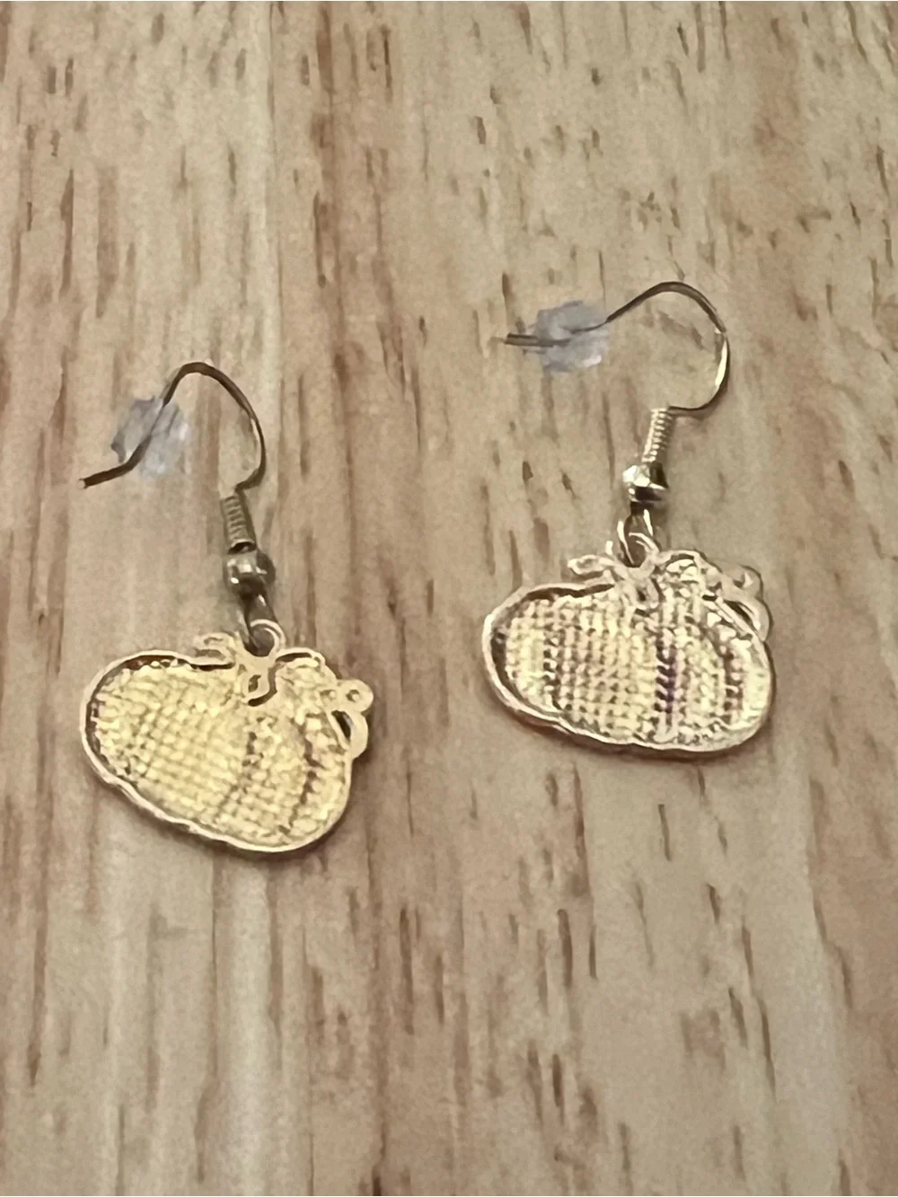 Gold-Tone Orange Pumpkin Drop Earrings - Unbranded 1/2” E206